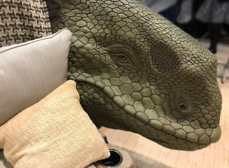 Illustration for article titled Nothing Is More Romantic Than Snuggling on a Star Wars Dewback Sofa